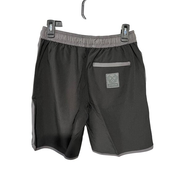 Dixxon Mens Black Athletic Shorts With Gray Trim & Drawstring Size S - Picture 3 of 7